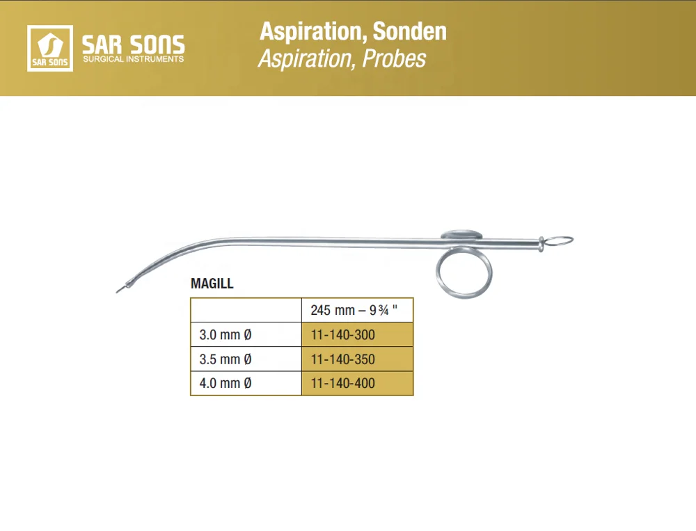 Magill Suction tubes General Surgical instruments