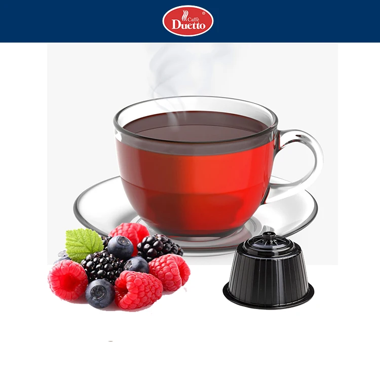 Made in Italy Berries - Red Fruits Infusion. Herbal Tea Dulce Gusto Compatible Capsules - 32 dolcegusto capsules in box