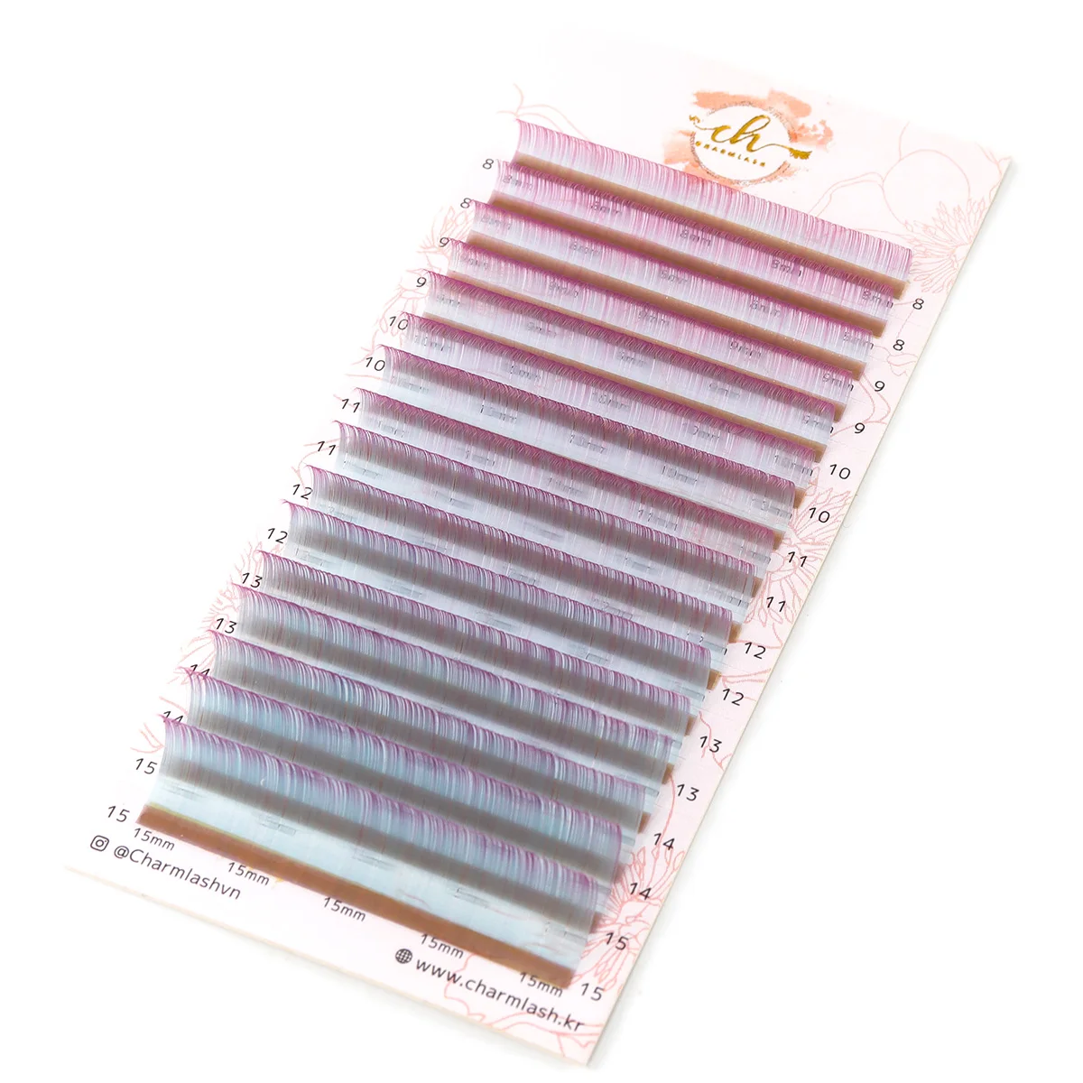 Цветные накладные ресницы лотки корейское волокно PBT океанские синие поставки частная этикетка полные полоски Вьетнам оптовая продажа