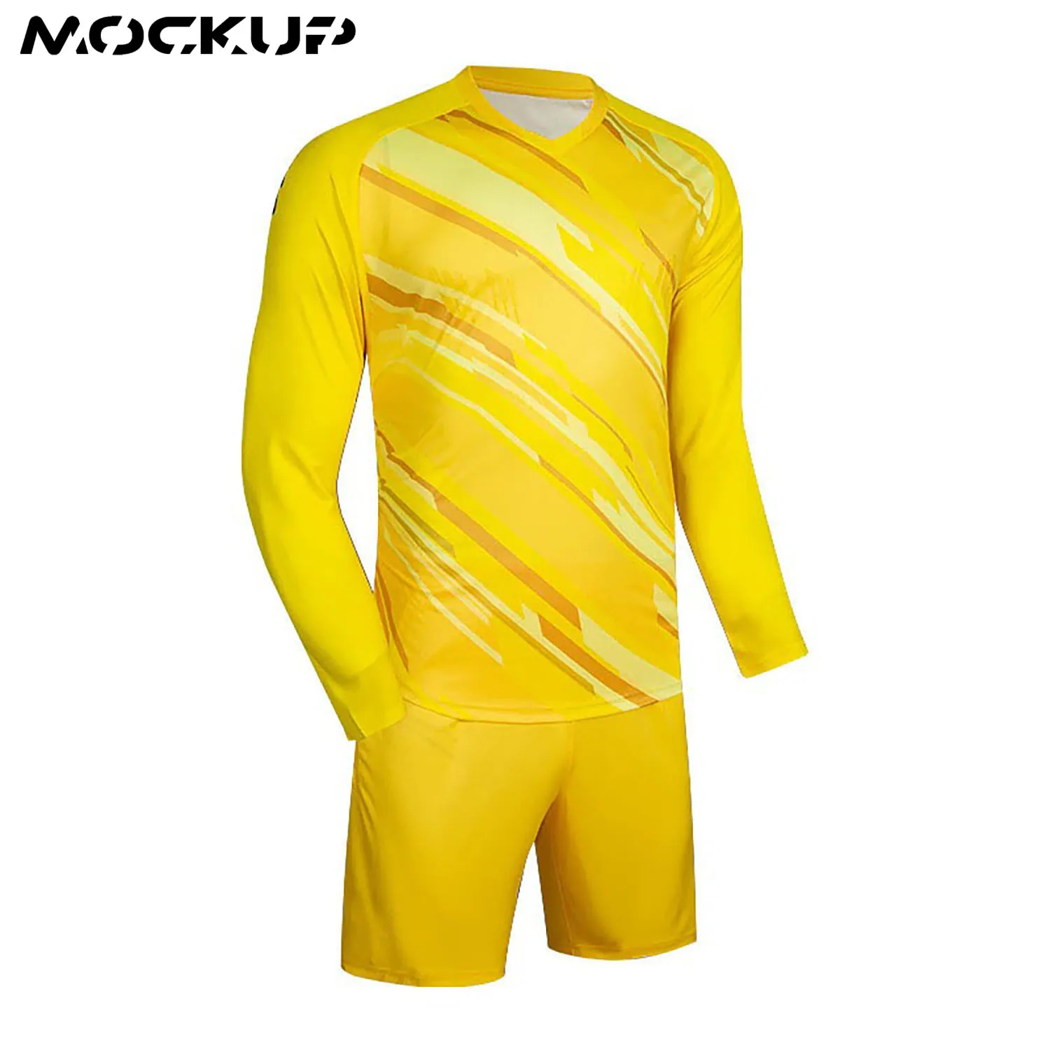 Custom Football Jerseys Goalkeeper Jersey Men Long Sleeve Football Uniform Soccer Shorts Protector.