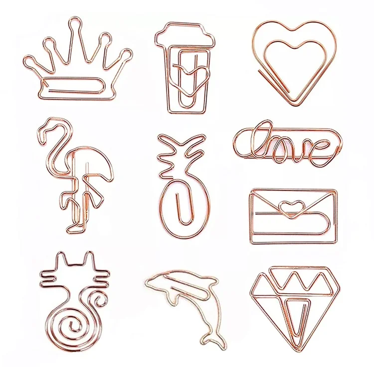 Custom Shape Eco Friendly Smooth Finish Purple Small Corner Rainbow Jumbo Giant Cute Flamingo Paper Clip Holder