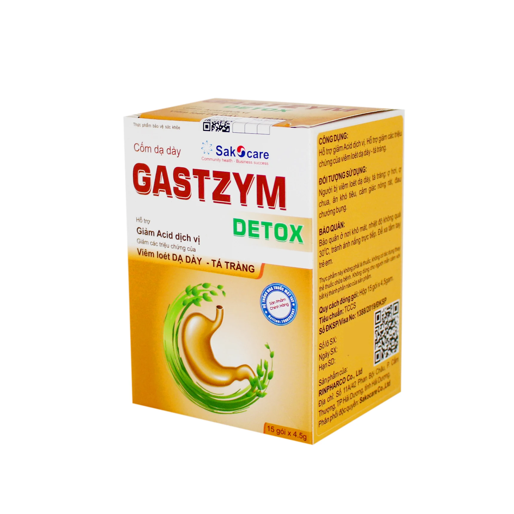 
Gastzym Detox - Box of 15 Packs - Helps Reduce Stomach Acid 