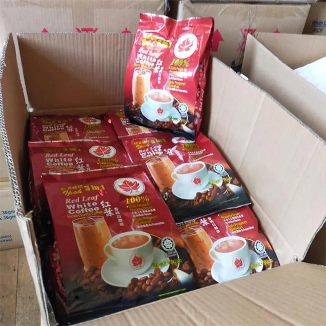 Оптовая продажа богатый вкус кофе 3 в 1 пакетики для мгновенного приготовления белого с кремовой текстурой изготовленные Малайзии