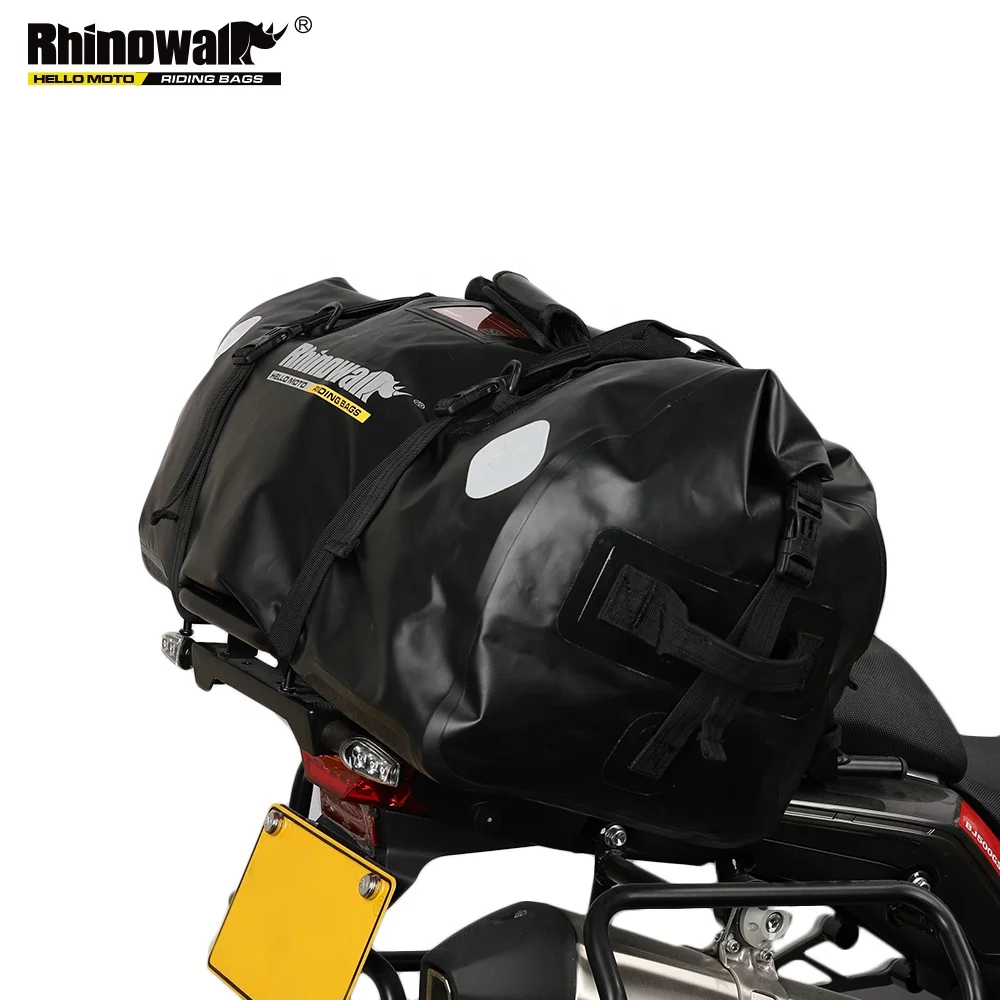 Rhinowalk Custom  Logo 65L Waterproof Motorcycle Bag Motorbike Duffle Rear Bag saddle duffel tail bag for motorcycle