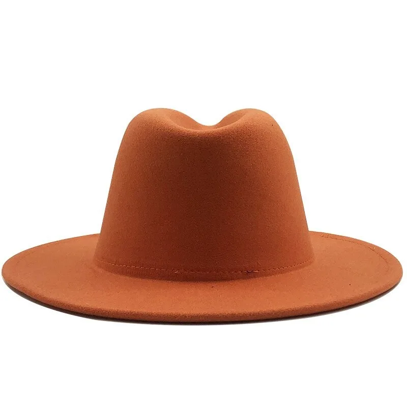 Мужские и женские шерстяные шапки оранжевого цвета с плоским верхом высокого качества