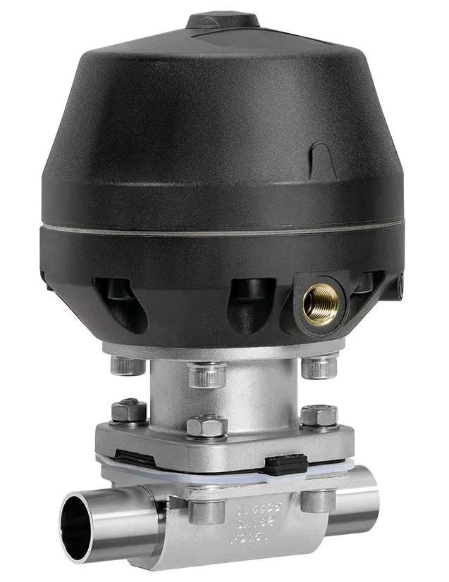 The GEMUe 687 2/2-way diaphragm valve - low maintenance plastic membrane actuator - pneumatically operated.