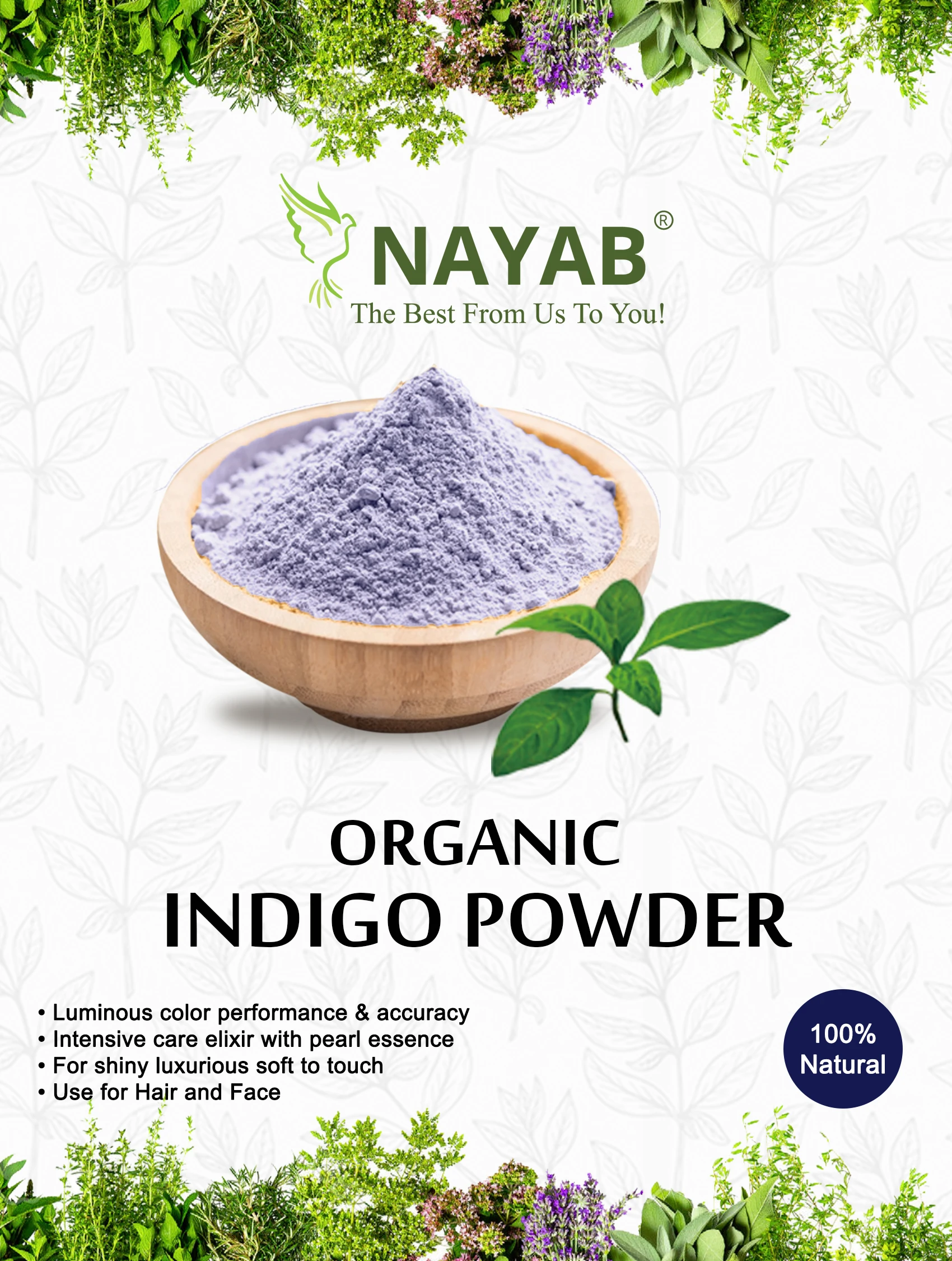 Индигофера Tinctoria/Индиго/черный Индиго порошок поставщик из