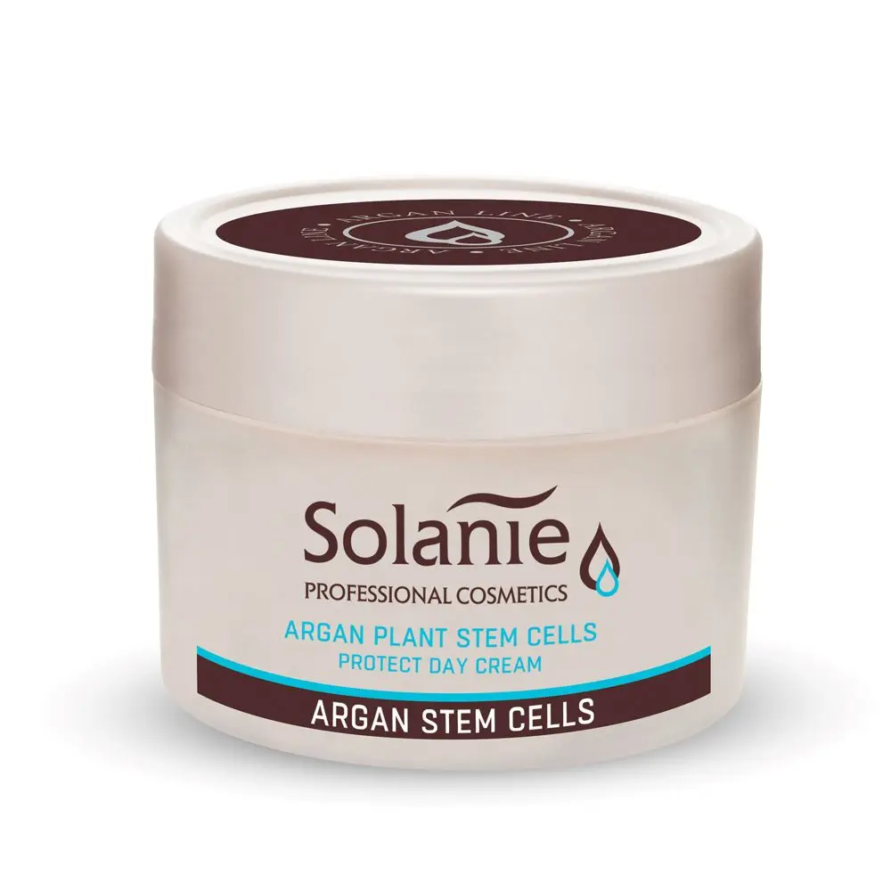 Solanie Argan Plant Stem Cells Protect Day Cream with Jojoba oil Anti Wrinkle Skin Care Anti Aging Day Cream OEM 100 ml