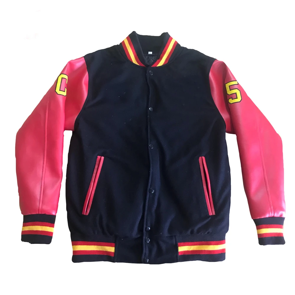 Wholesales Men Solid Baseball  Varsity Jacket/ College Letterman Jacket In High Quality