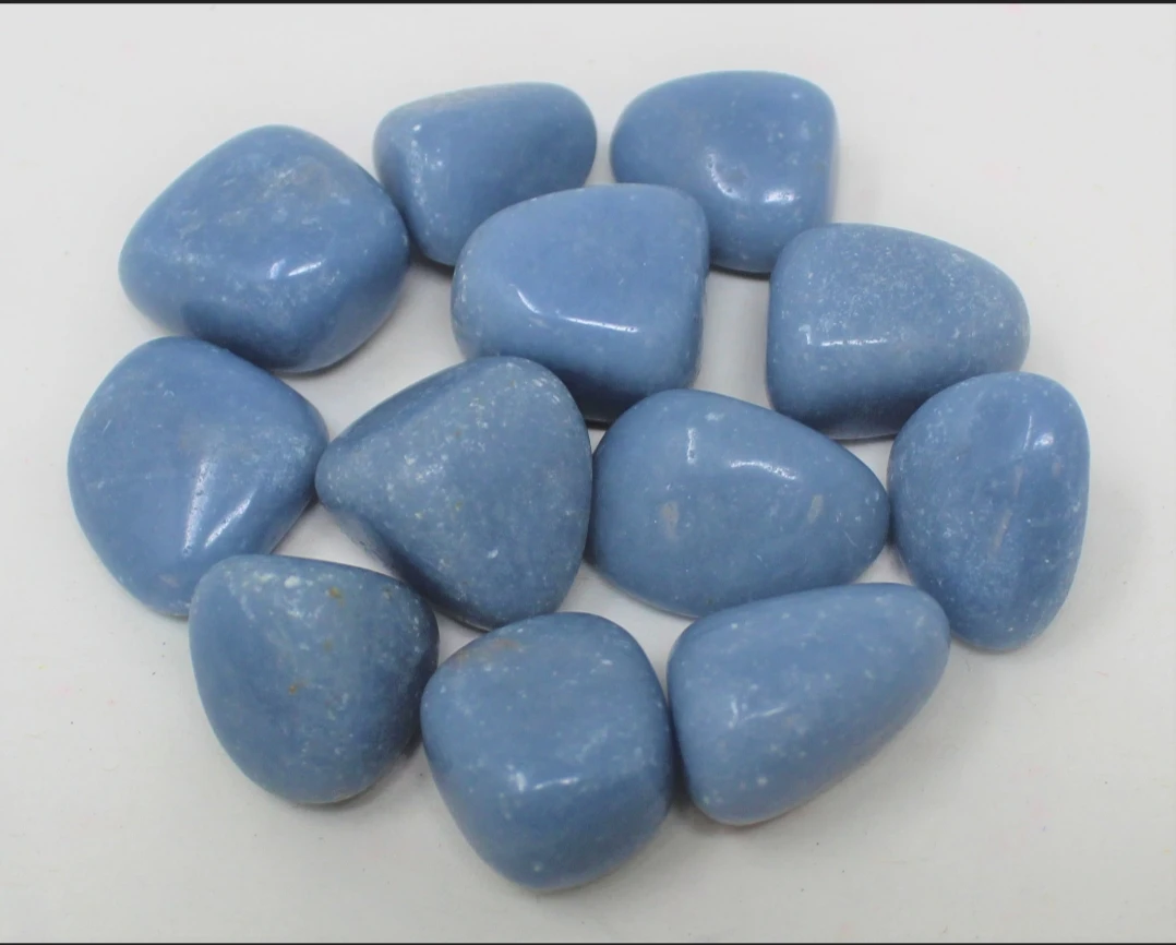 Натуральный барабанный камень ANGELITE оптовая продажа