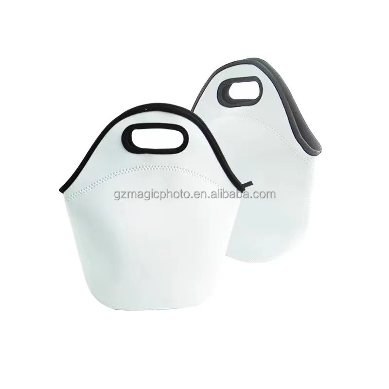 Custom Blank Sublimation Neoprene Lunch Bag Insulated Cooler Lunch Tote Bag