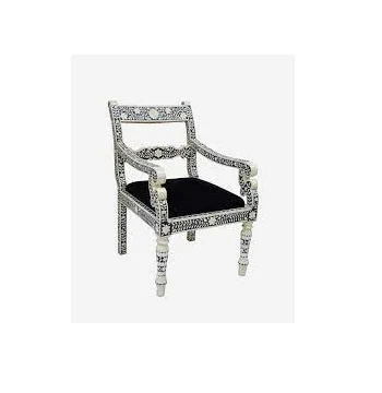 Индийские роскошные стулья матери жемчуга ручная работа инкрустация кость современная мебель для столовой