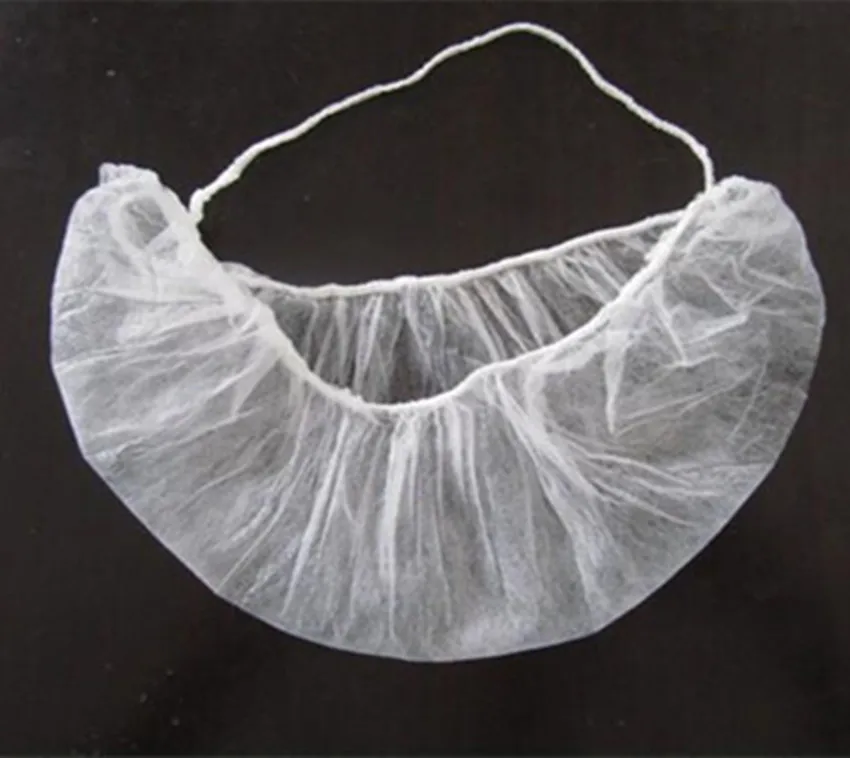 Einweg-Bartschutz, elastisch, fur Lebensmittelservice, Kuche, latexfrei, 100 Stuck, Weib