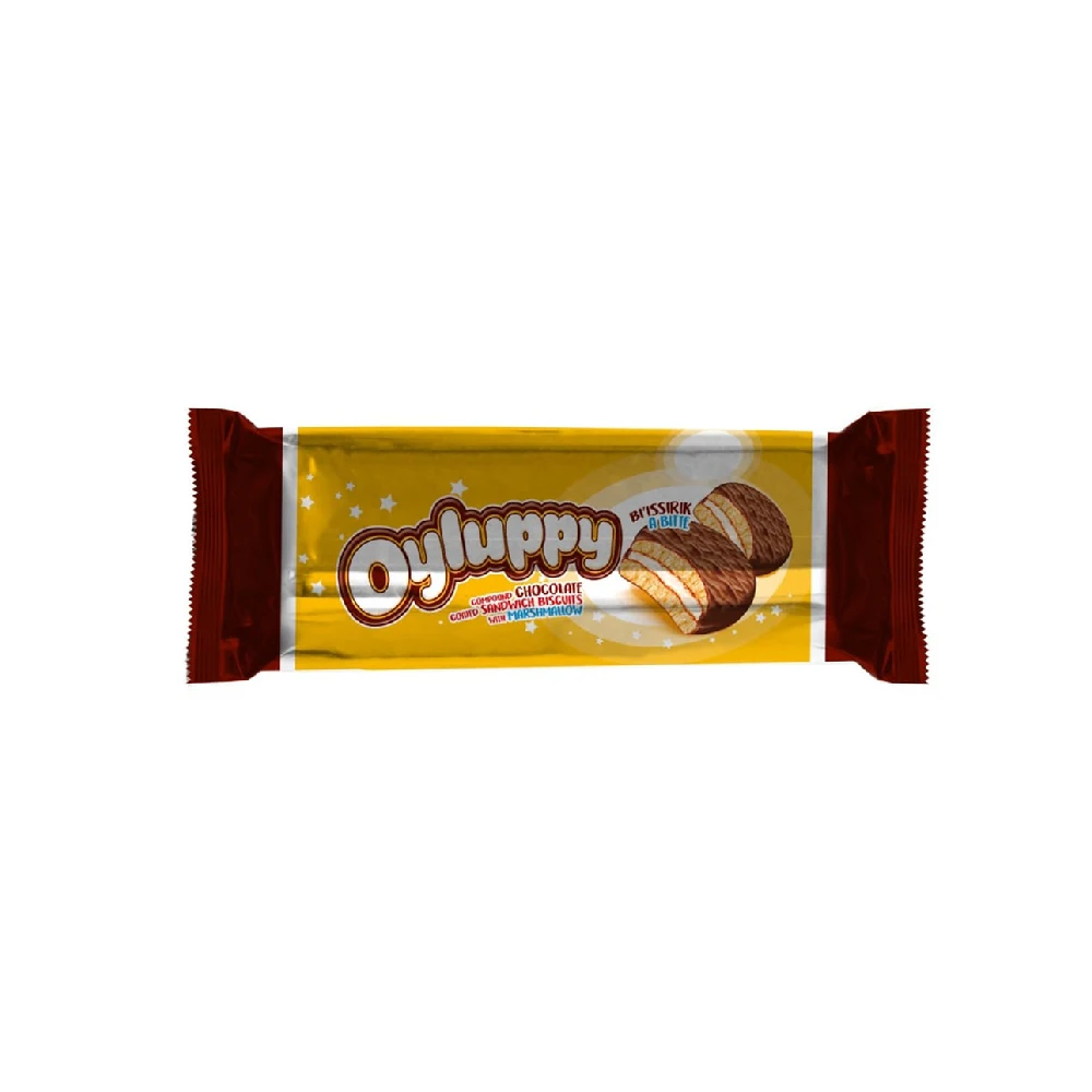 Super Quality Wholesale Product - Oyluppy Sandwich Biscuit with Marshmallow Bar Sweet Crispy Chocolate Coated