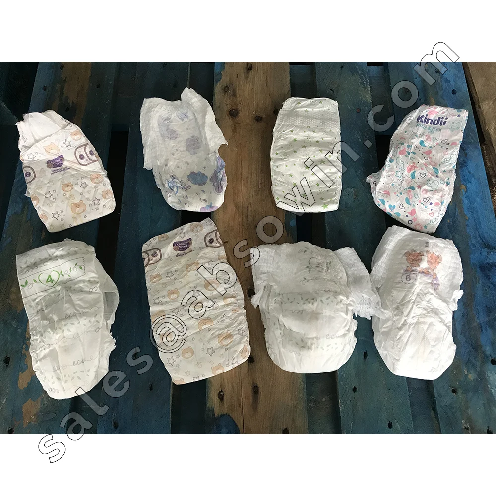Baby diapers in bales COLORFUL