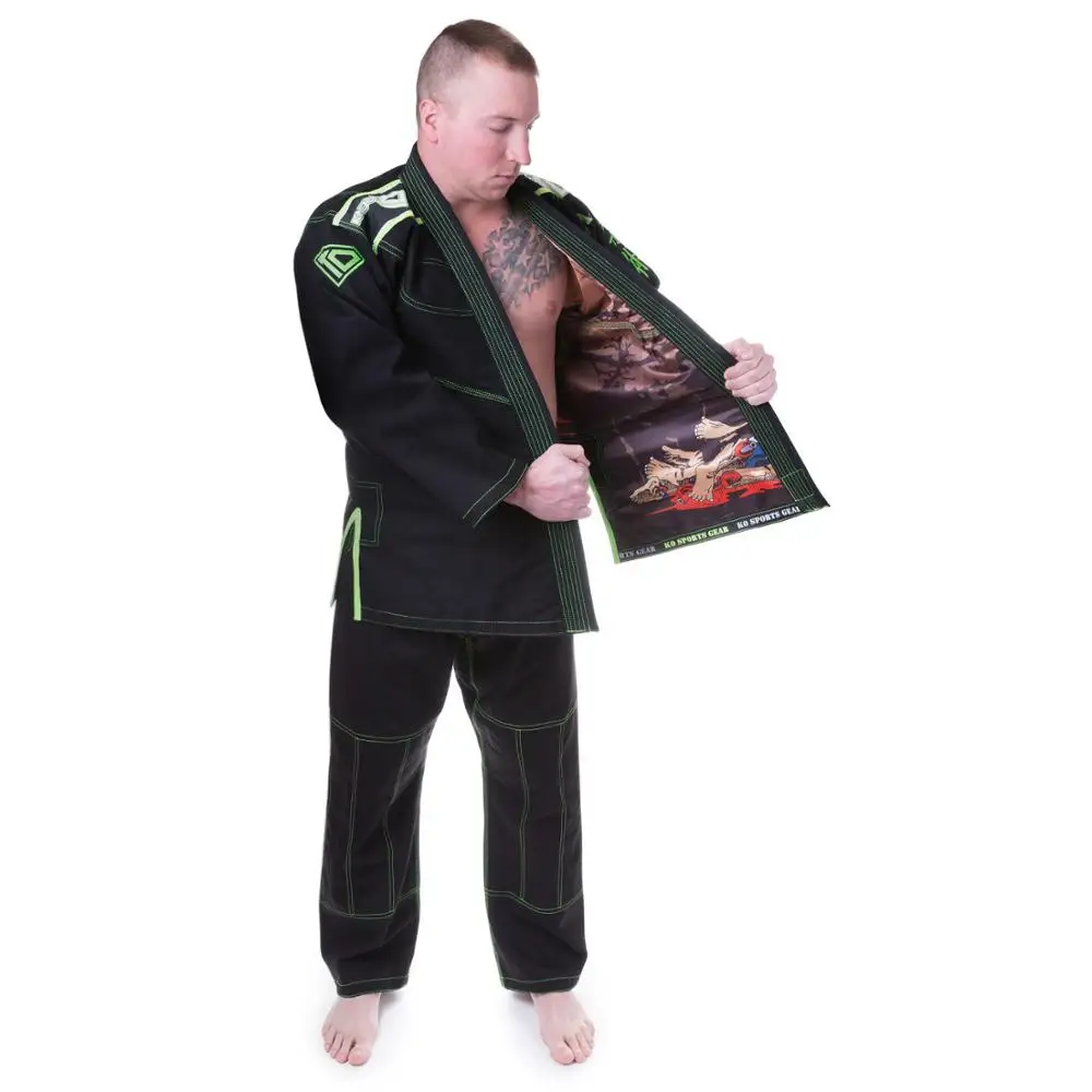 Custom inside sublimation lining 100% cotton bjj gi custom sportswear pearl weave brazilian jiu jitsu gi kimono high quality