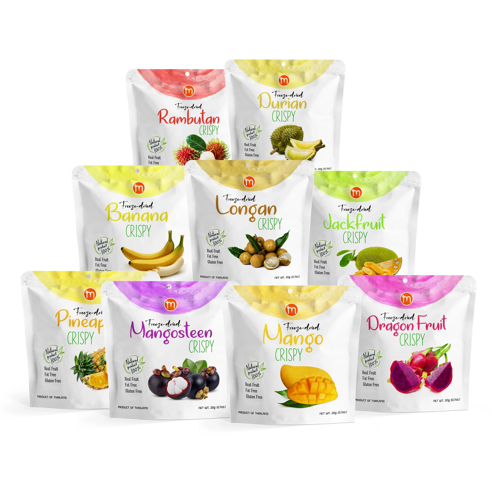 Freeze Dried Fruit snacks crispy No sugar Tropical fruit Freeze dry fruit Premium Thailand products wholesale