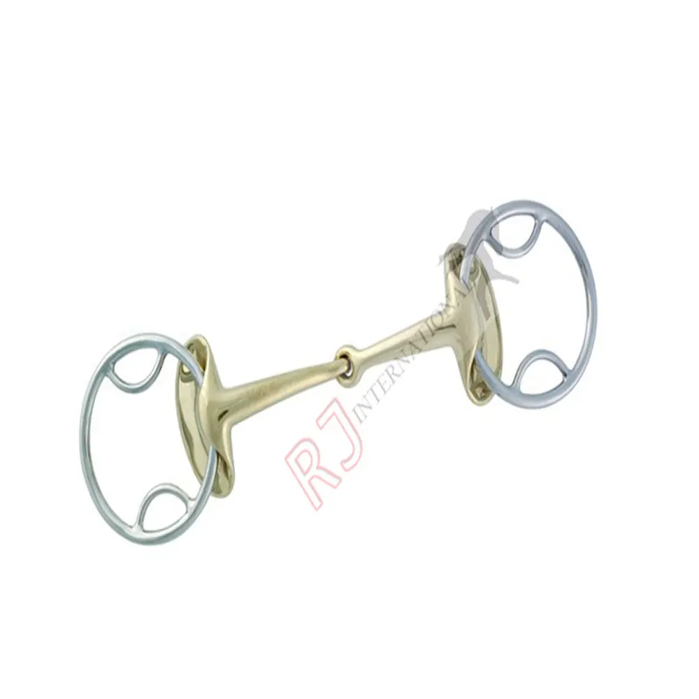 Свободное кольцо, лошадиные биты, золотые крылья, шарнирное кольцо со скошенными кольцами, немецкое серебро