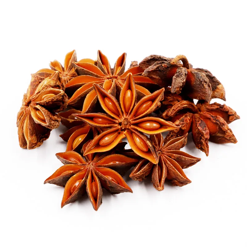 Top quality non-pollution food spices China whole Lllicium Verum Organic hand select Star Anise with High Quality and Good Price