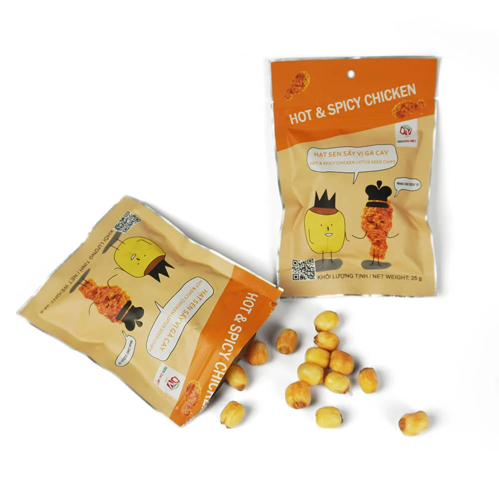 Vietnam Supplier Fried Flavor Chips Vegetables Taste Organic Crispy Healthy Snacks Hot & Spicy Chicken Lotus Seeds