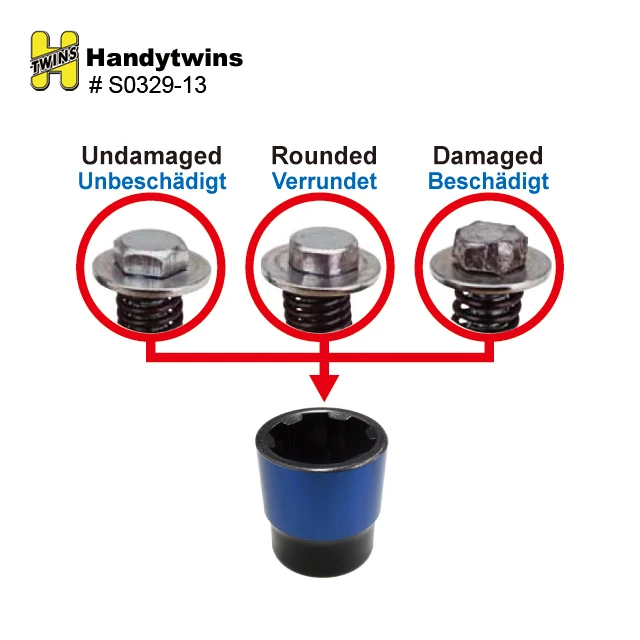 13 PCS Damage Screw Nut Stud Extractor Bolt Remover