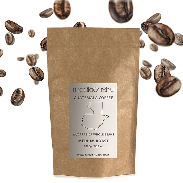 
1000g 100% Pure Coffee Beans Arabica Roasted Whole Bean Coffee - Guatemala Mediaonsky Cafe 
