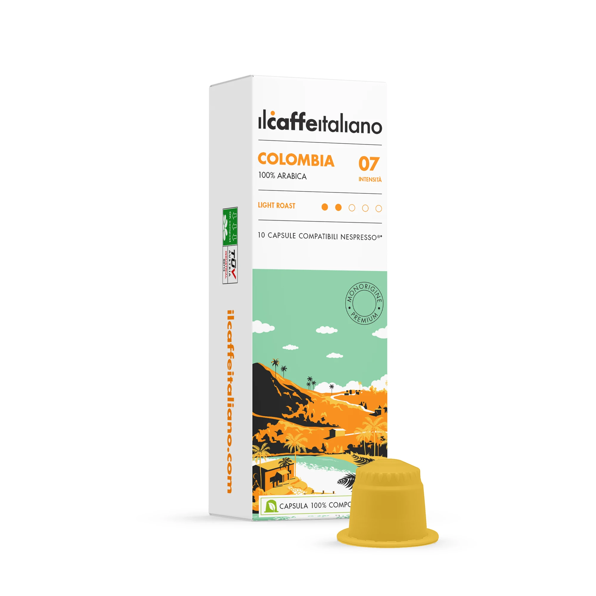 60 capsules - Nespresso (R)* - Colombia Compostable - Compatible Coffee Capsule