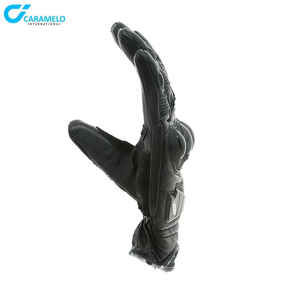 Professional Quality Motorbike Leather Gloves Short leather sports glove with PU knuckle protection.