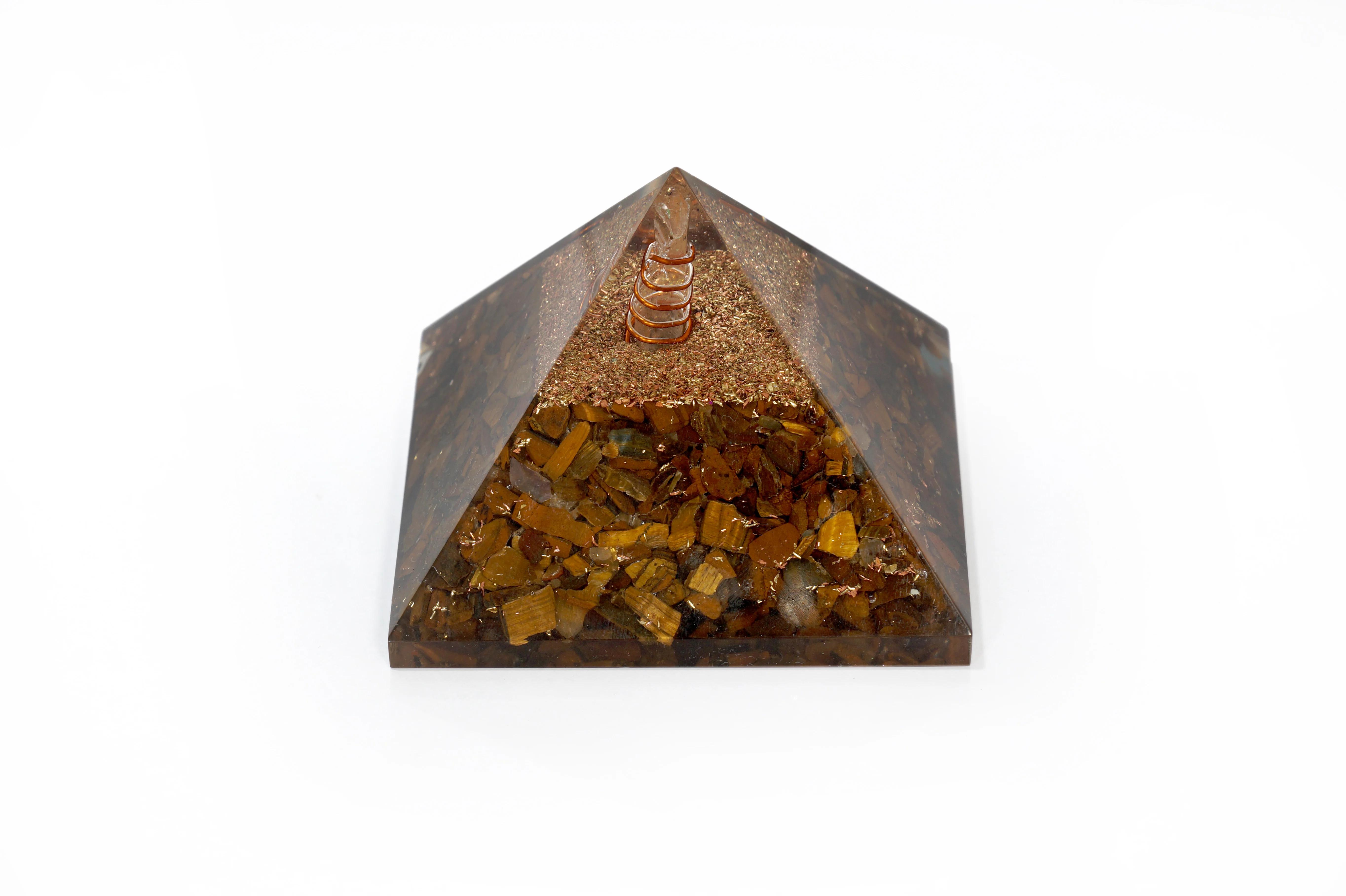 Пирамида из оргонита оптом | Пирамида оргона с кристальной указкой и настраиваемый медный логотип от KRYSTALPALACE