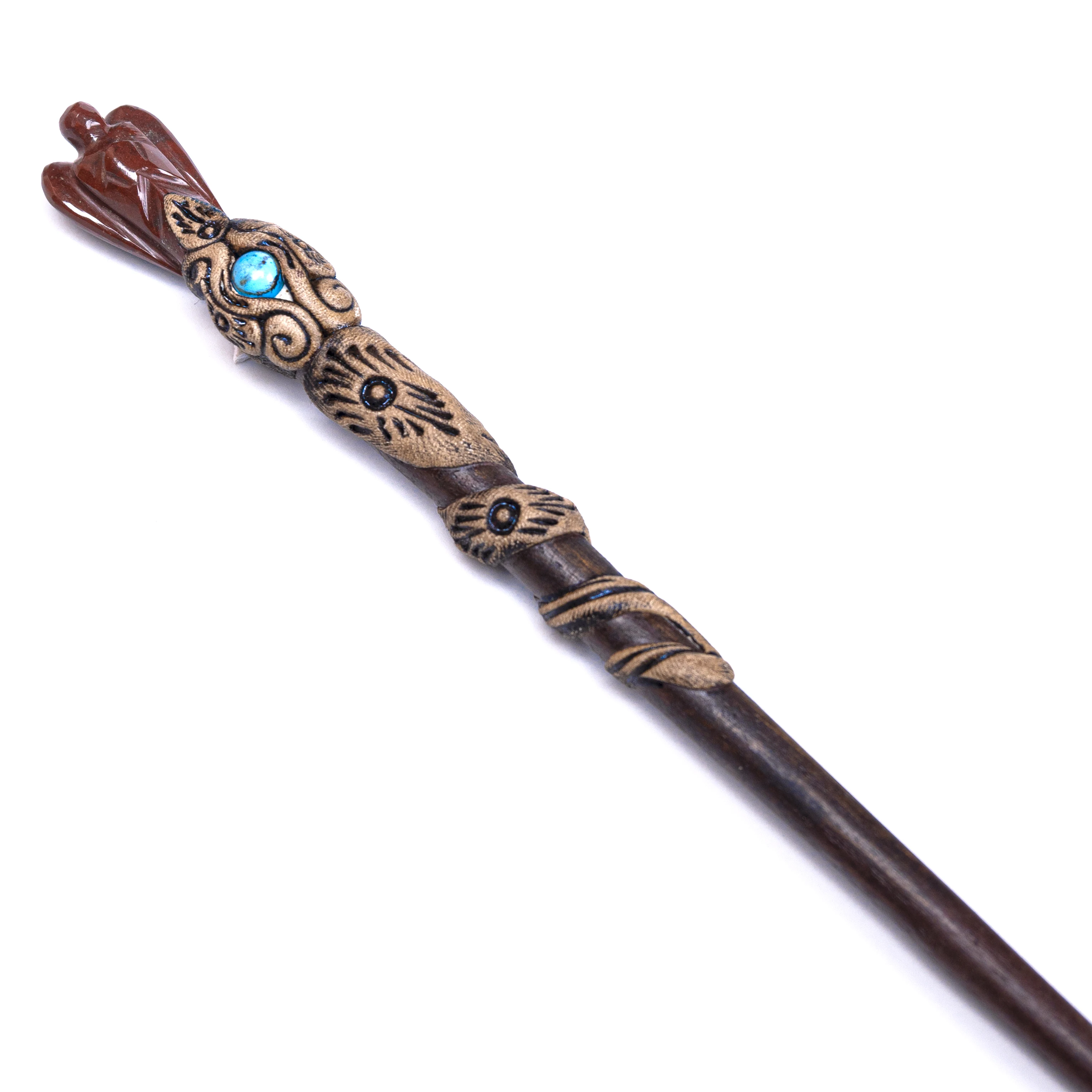 Golden Stone Crystal Pari Hair stick  Cut Out Oval Hair Cover With Acetate Sticks For Women Hair Accessories