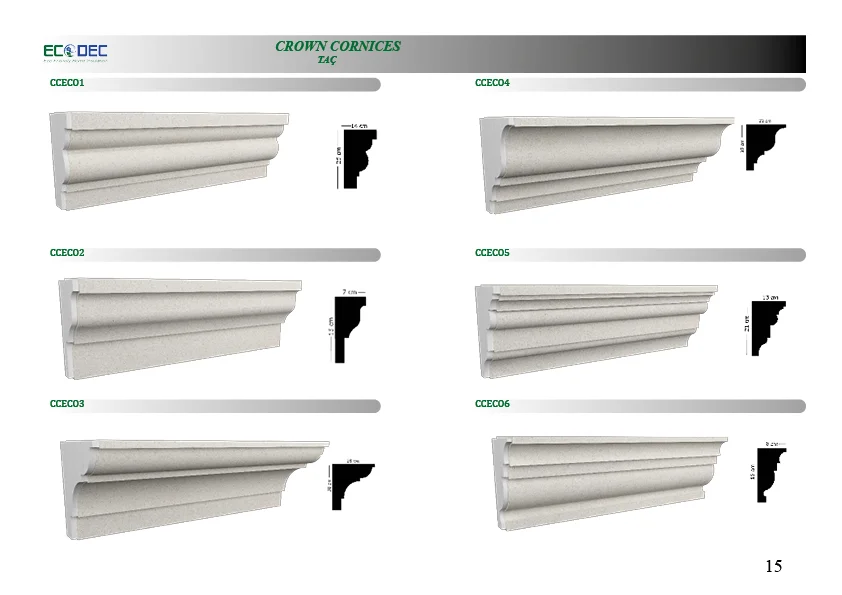 Корона кукурузы внешние EPS молдинги CCECO12