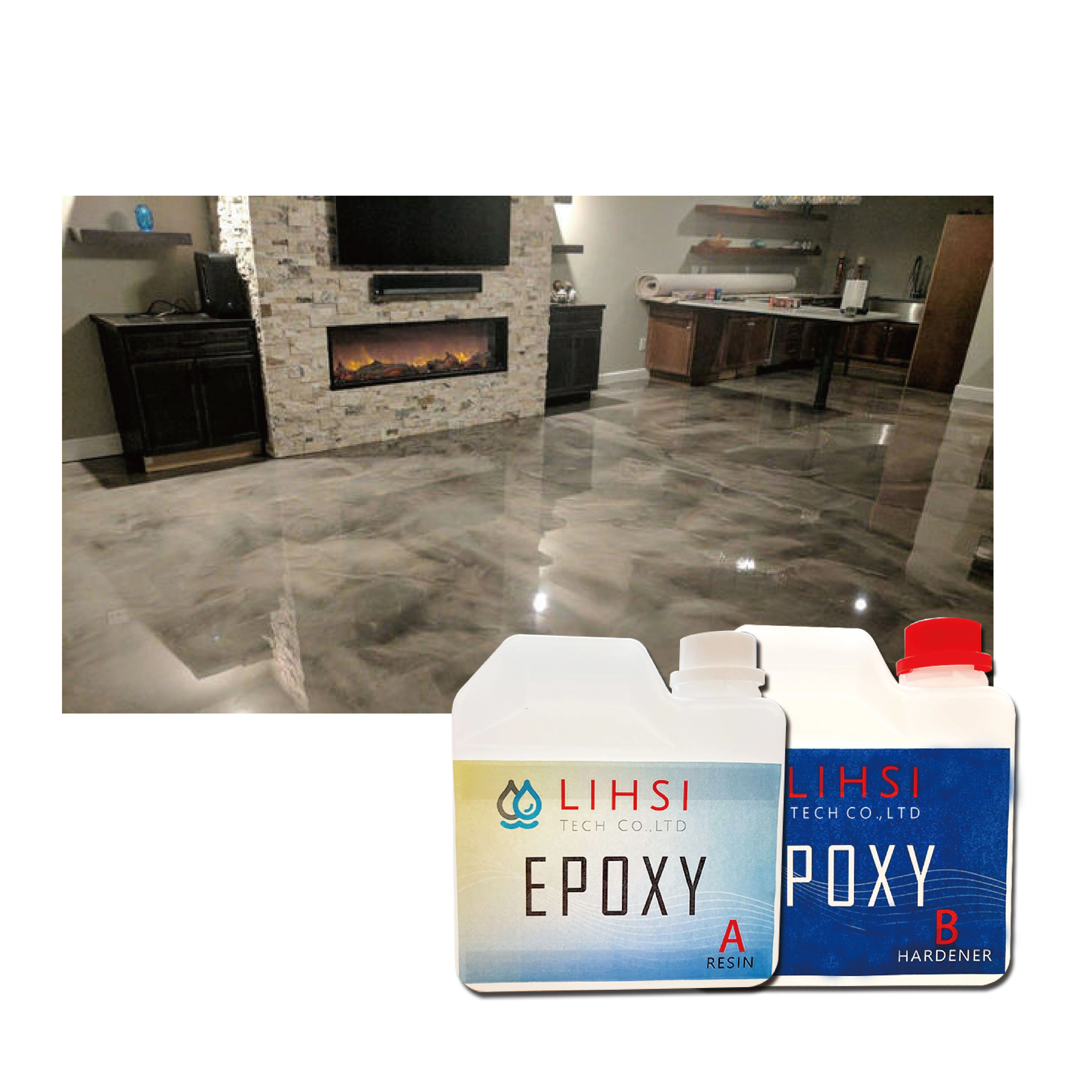
Water-proof Crystal Clear 3d floor epoxy resin 