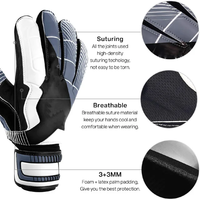 
Custom Design Best Quality High Tech Soccer Goalkeeper Gloves 