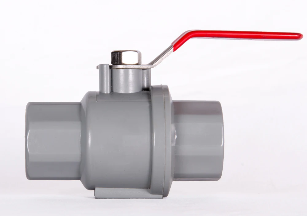 Water Media Hand Operated Plastic Ball Valve-Stainless Steel Handle Plastic Ball Pipe Fitting Inside Export From Vietnam