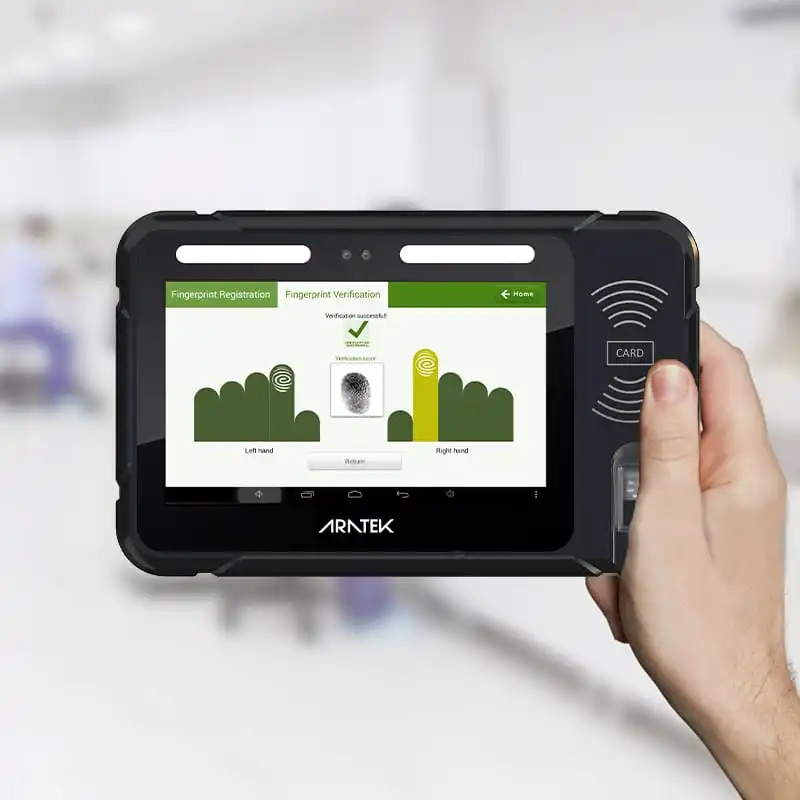 Best Police ID check Fingerprint Tablet 7 inches Aratek Android 8.1 WIFI Quad Core SIM Phone NFC Card Reader