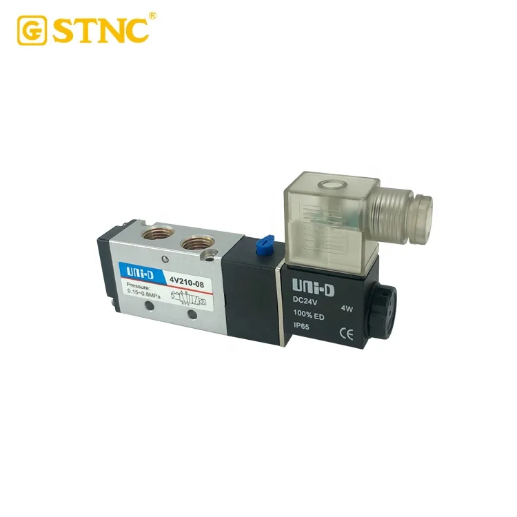 4V210-08 Manufacturer Sale Pneumatic Air Solenoid Valve 5/2G1/4  Power Normal Temperature Origin Aluminum Airtac solenoid  valve