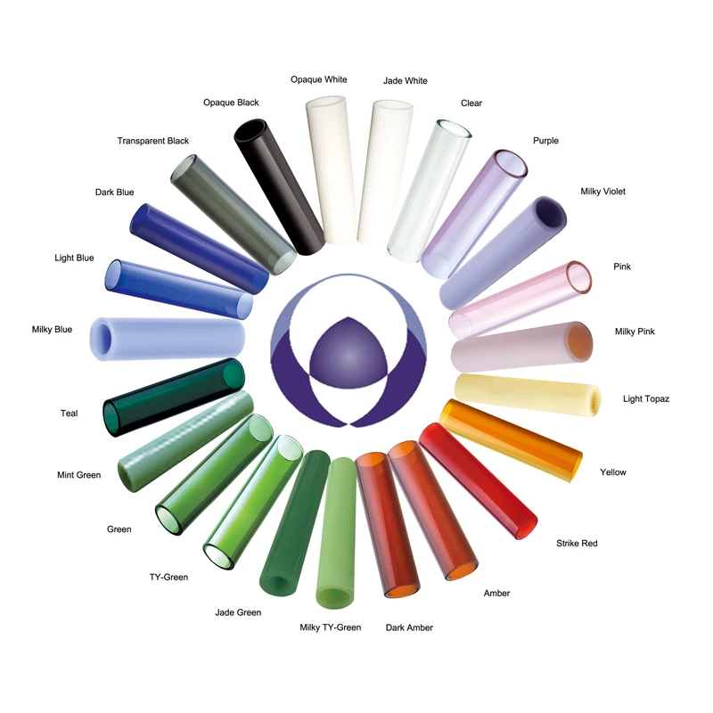 Factory produces heat-resistant colored high borosilicate glass tube 3.3 glass tube