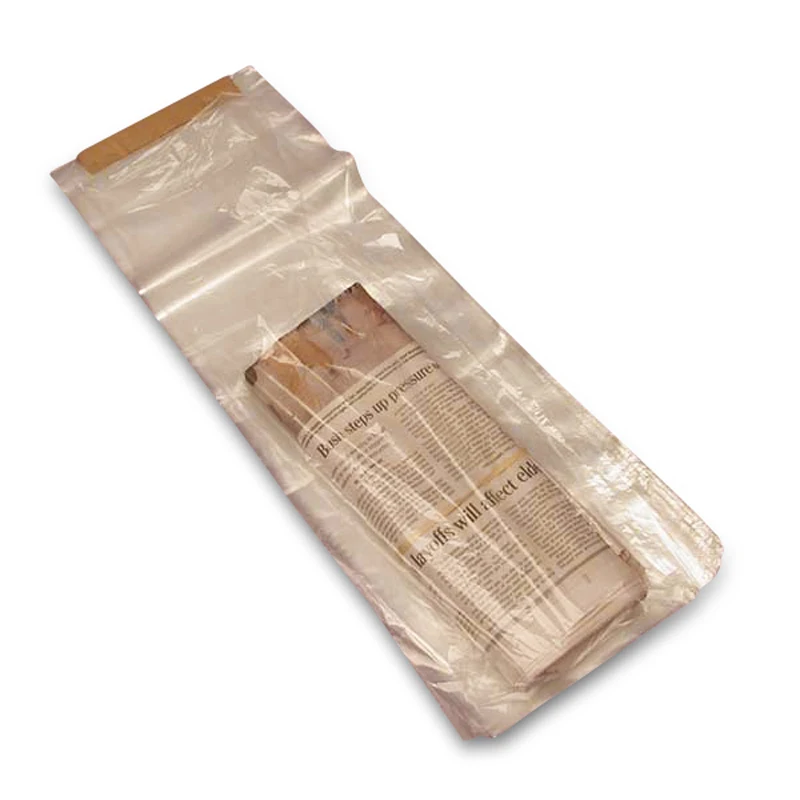 Biodegradable HDPE / LDPE Plastic Newspaper Bag With Cardboard Header