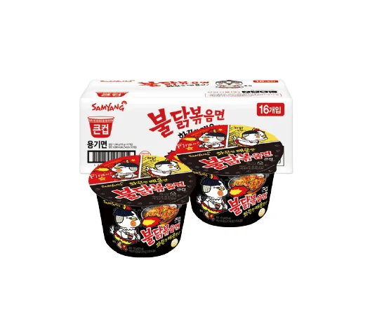 
Korean Food Instant Noodle Buldak Bokkeum-myun Hot Chicken Noodle Large Cup 105g 16EA 