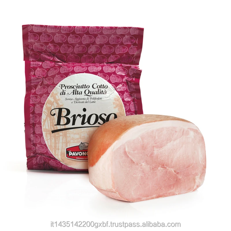 HIGH QUALITY ITALIAN COOKED HAM PROSCIUTTO BRIOSO kg 8.5  | gluten free milk free pork meat | premium Italy supplier