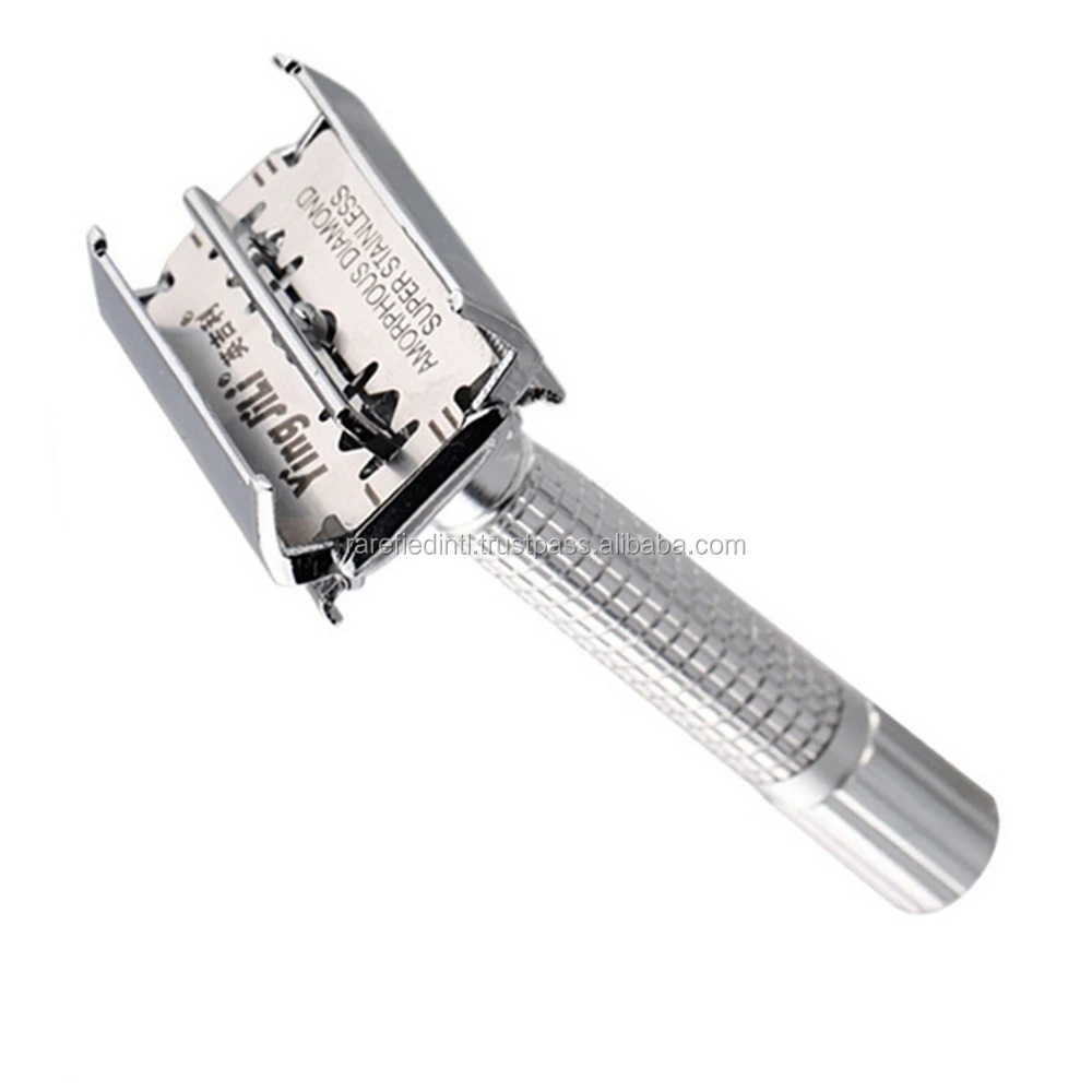 2021Top Selling Butterfly Safety Razor Twist To Open Easy Grip Razor Double Edge Blade Razor