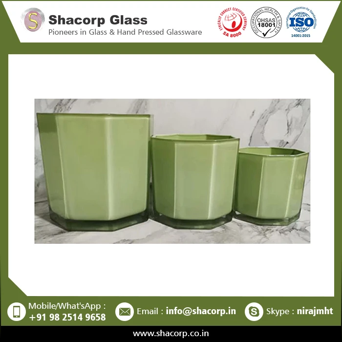 Оптовая продажа производство стеклянных шестигранных свечей в Индии по оптовой цене