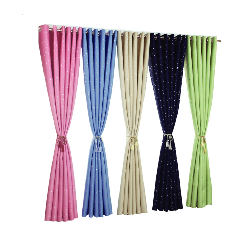 Premium Quality 100% Polyester Knitted Stylish Starry 85% Black Out Curtain Best Recommended For Everyday Use