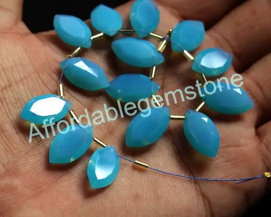 Голубой опал топ сверленный драгоценный камень хорошего качества граненые полированные бусины оптовая продажа камни в форме маркиза ручной работы драгоценные