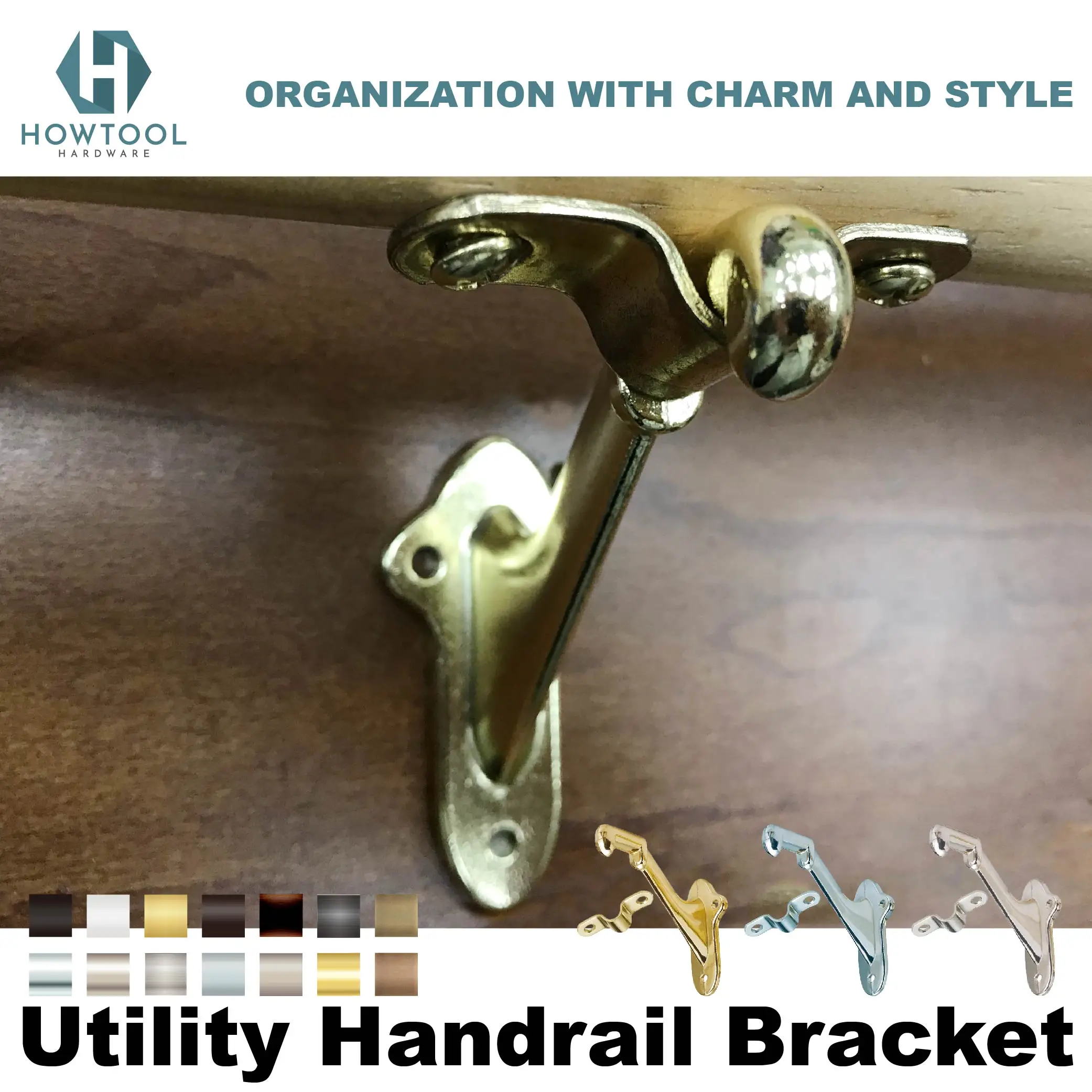 Handrail Bracket Home Staircases Utility Standard Wall Mounted Steel Zinc Construction Stair Hardware