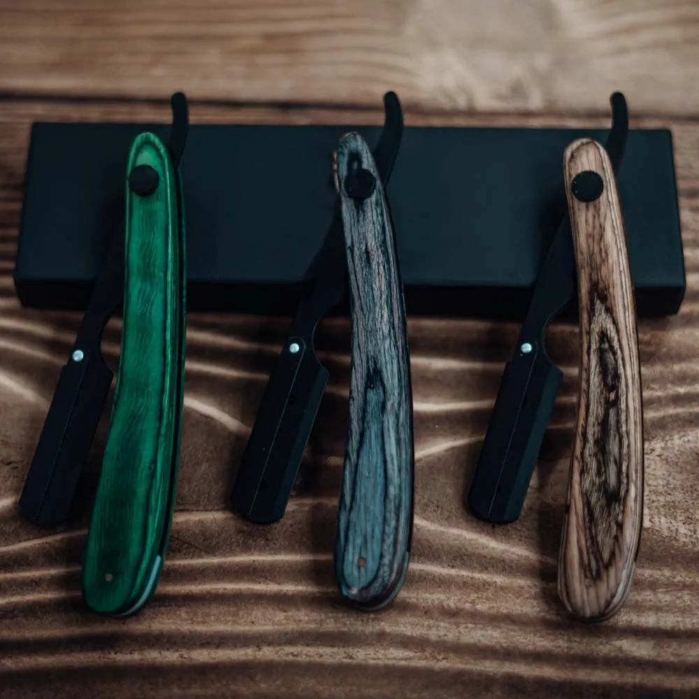 Straight Edge Barber Razor for Close Shave - Professional Barber Razor for Men, Straight Razor Kit, navajas de barber