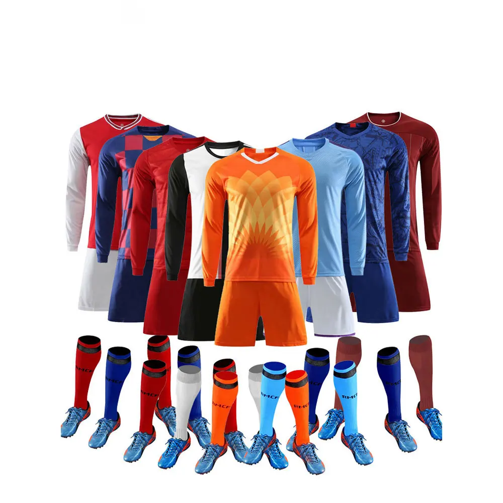 Wholesale Top quality Heat transfer logo design uniforms sports mexico uniform training football shirts soccer wear soccer