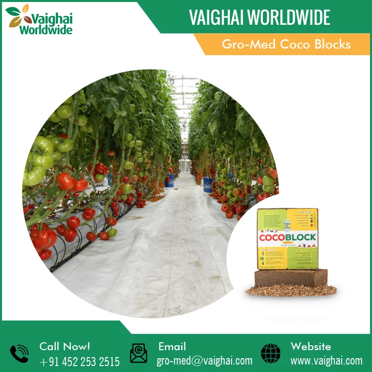 Top Grade Quality Biodegradable Coco Peat Coir Fiber Pith Blocks in Bulk