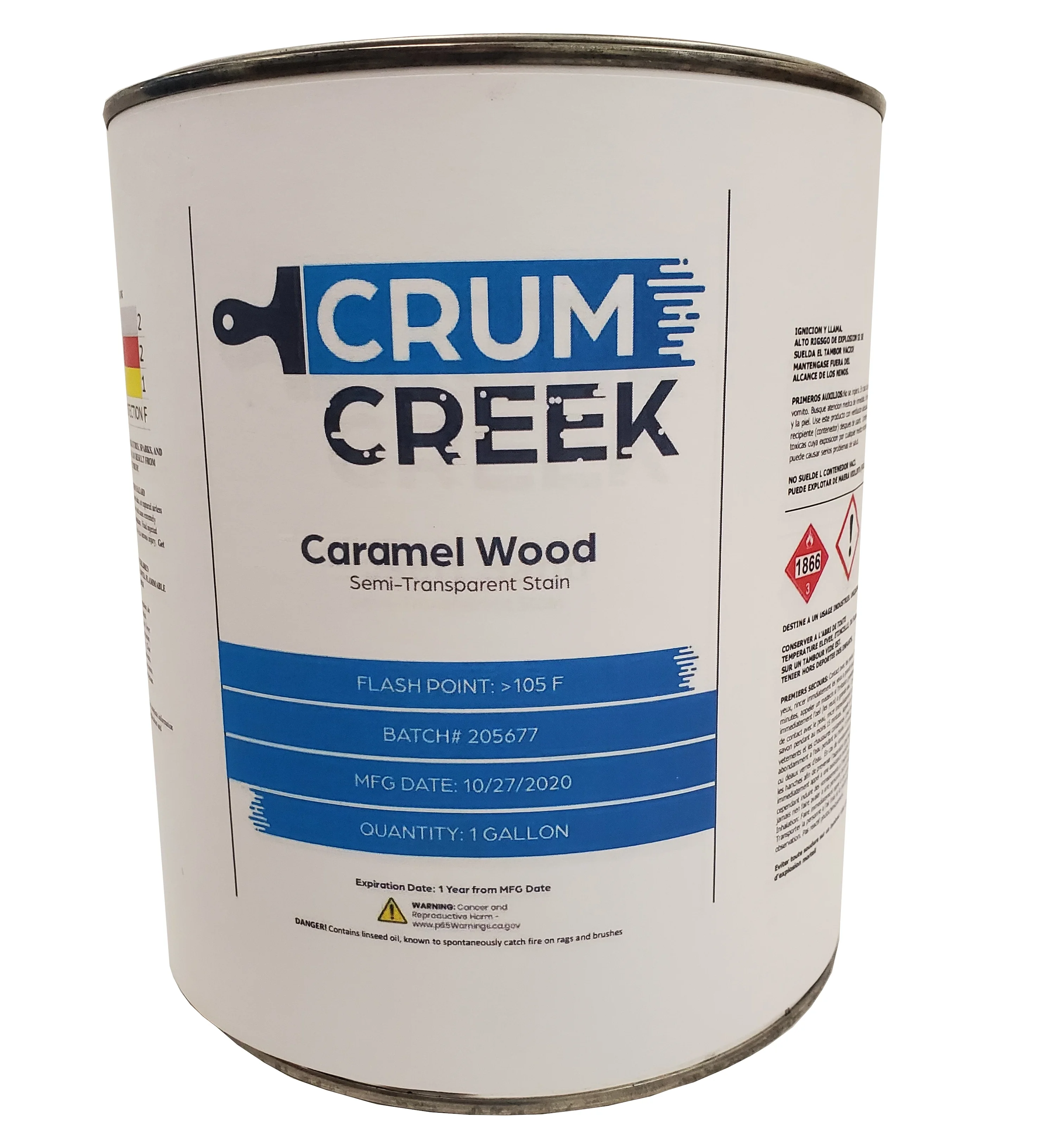 Crum Creek Caramel Color Oil Based Stain for Coloring and Waterproofing Wood