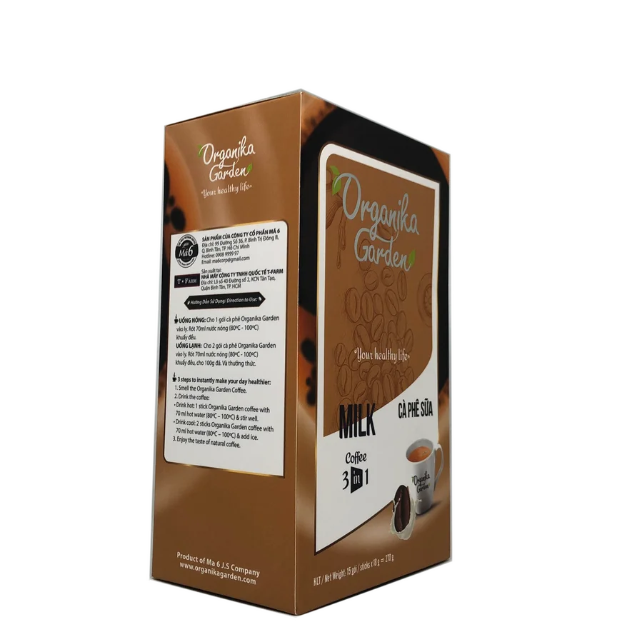 Manufacturer Coffee Instant Factory  MA6 ORGANIKA COFFEE - MILK COFFEE 3 IN 1